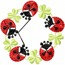 Lady Bugs Embroidery Design 3 Lady Bugs Embroidery Design 3